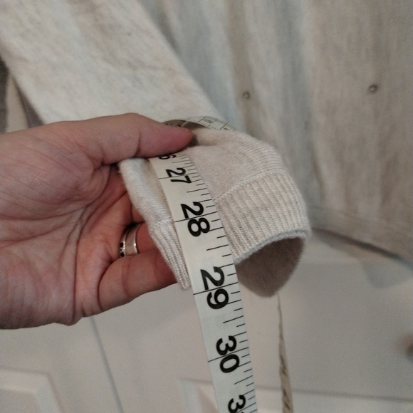 Gianni Bini wool blend white stone embellished sweater - Picture 5 of 8